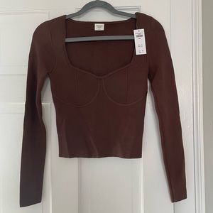 NWT Abercrombie brown sweater top
